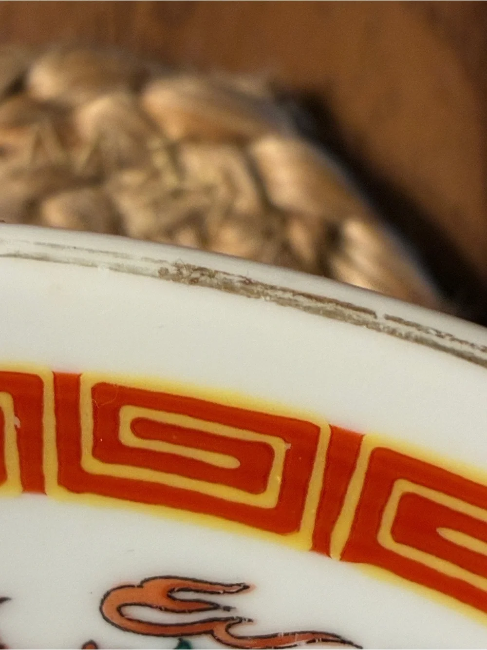 Two traditional style ramen bowls dragons